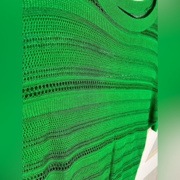 Express Loose Knit Short Sleeve Sweater Kelly Green Small - Picture 2 of 4